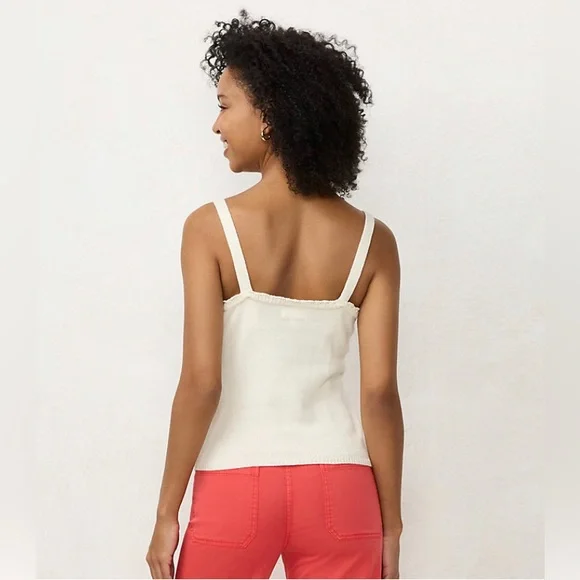 LC Lauren Conrad embroidered sweater tank 🌸🌼 - Picture 3 of 6